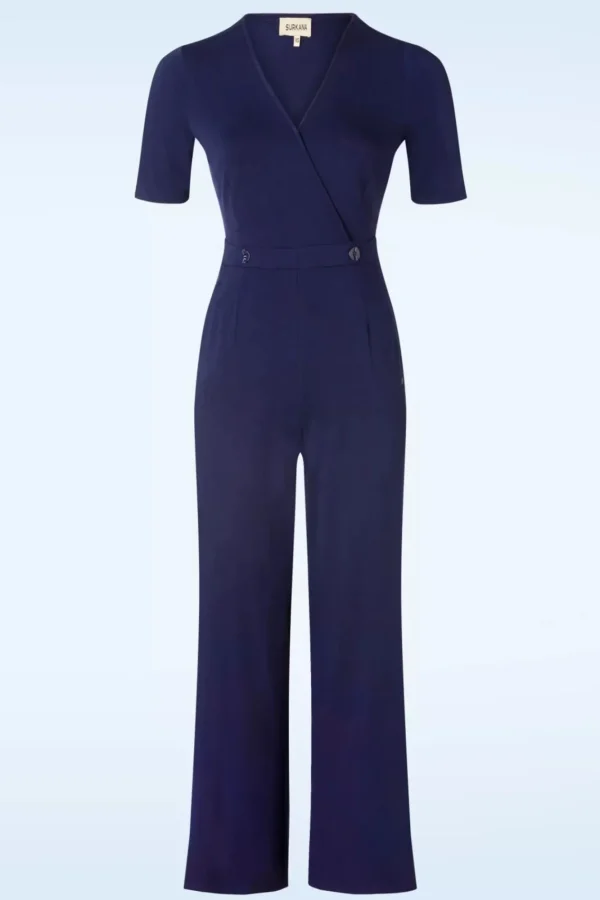 Online Surkana Abigail Crossover Jumpsuit In Marineblauw