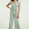 Flash Sale Smashed Lemon Adeline Jumpsuit In Legergroen En Gebroken Wit