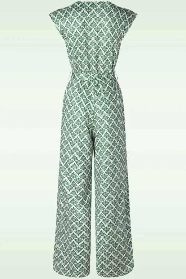 Flash Sale Smashed Lemon Adeline Jumpsuit In Legergroen En Gebroken Wit