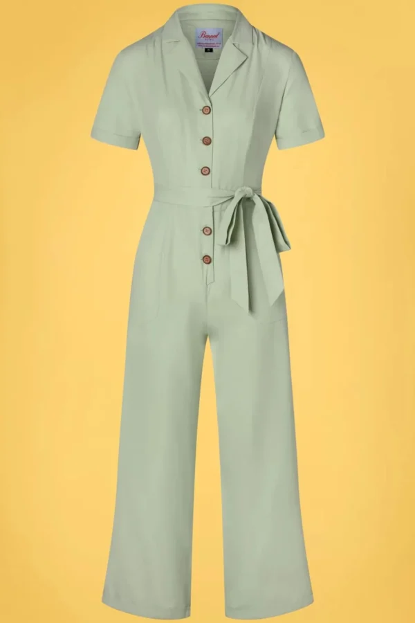 Best Sale Banned Retro Adventure Ahead Jumpsuit In Groen