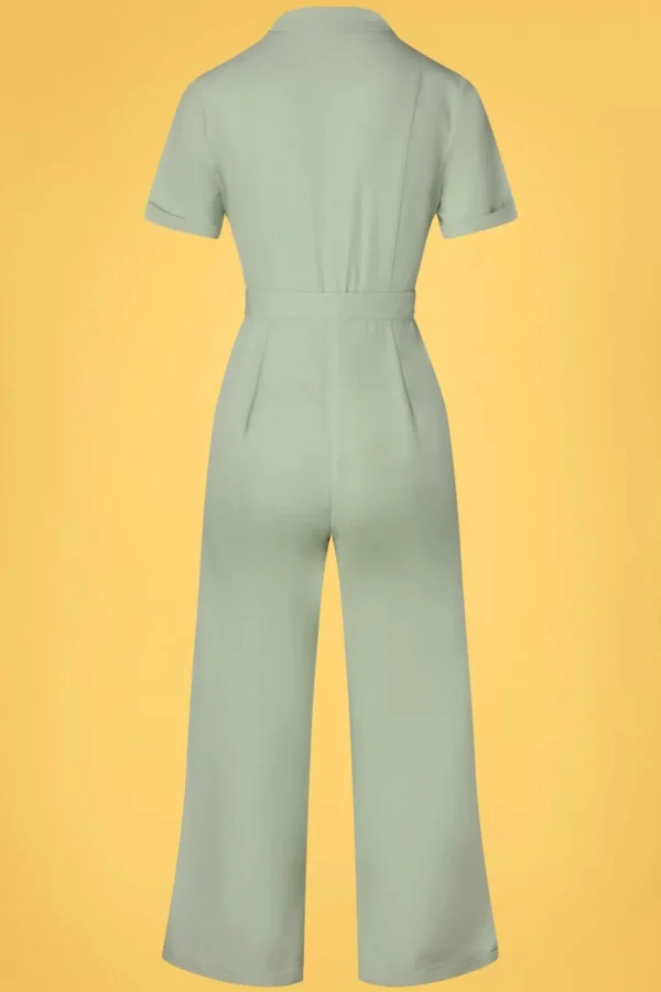 Best Sale Banned Retro Adventure Ahead Jumpsuit In Groen