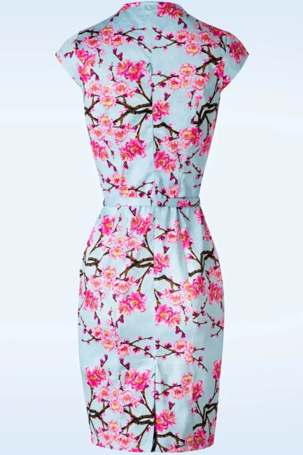 Cheap Banned Retro Alice Blossom Penciljurk In Blauw