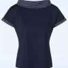 Best Sale Banned Retro Alicia Blouse In Marineblauw