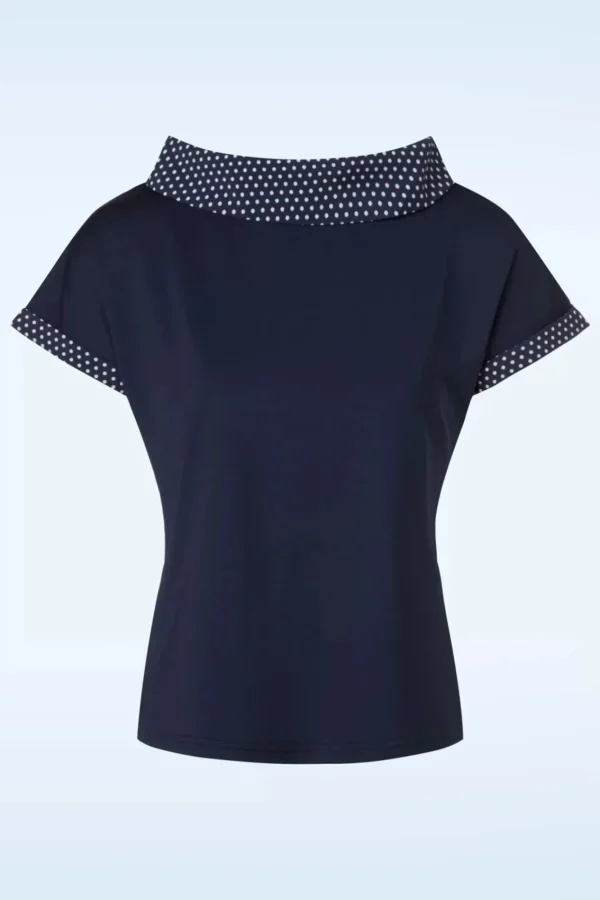 Best Sale Banned Retro Alicia Blouse In Marineblauw