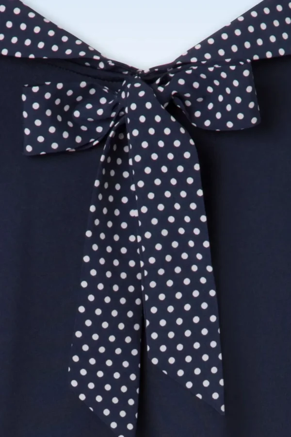 Best Sale Banned Retro Alicia Blouse In Marineblauw