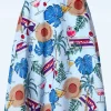 Online Banned Retro Aloha Swing Rok In Blauw