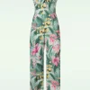 Best Vintage Chic for Topvintage Alyssa Tropical Jumpsuit In Mint Groen