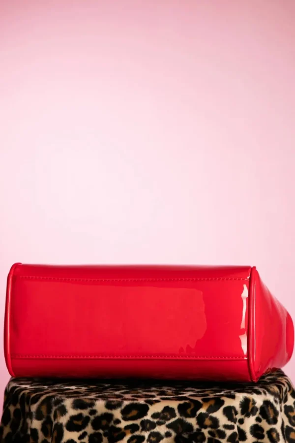Clearance Banned Retro Amerikaanse Vintage Patenttas In Rood