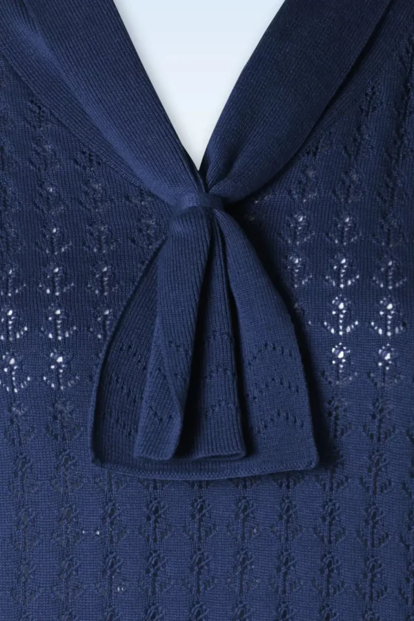 Flash Sale Banned Retro Anchor Ahoy! Top In Marineblauw