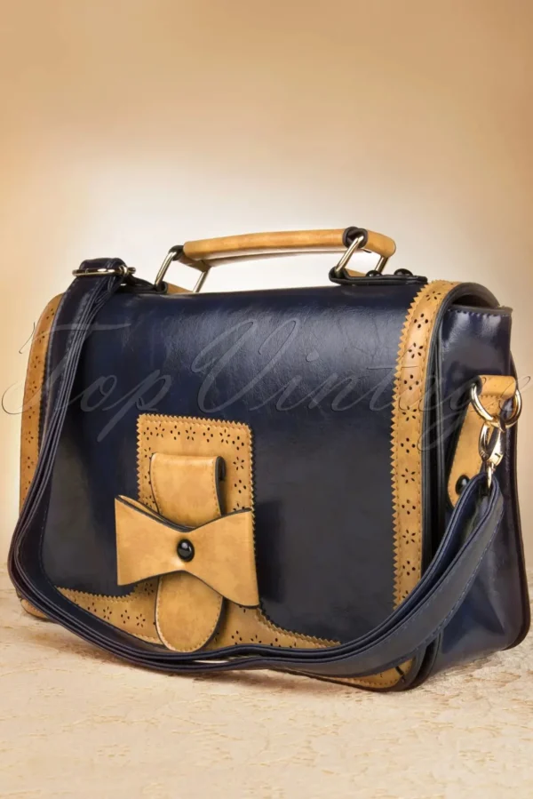 Discount Banned Retro Antieke Messenger Bag In Blauw