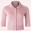 Cheap Banned Retro April Cardigan Met Korte Mouwen In Blush