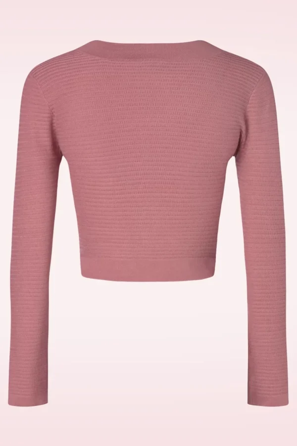 Best Sale Vixen Ariane Getextureerd Gebreid Cropped Vest In Roze