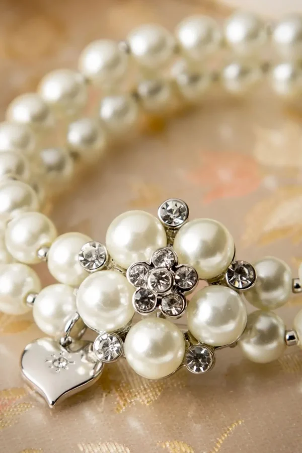 Clearance Lovely Audrey Creme Parelarmband
