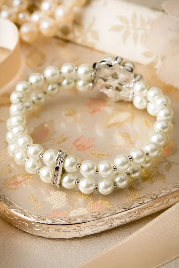 Clearance Lovely Audrey Creme Parelarmband