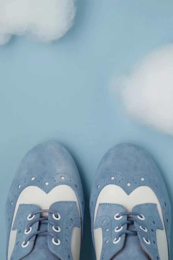 Clearance Lola Ramona u2665 Topvintage Ava Adore Shoe Booties In Faded Blauw