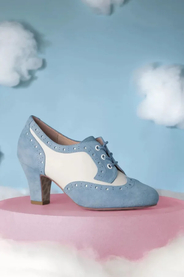 Clearance Lola Ramona u2665 Topvintage Ava Adore Shoe Booties In Faded Blauw