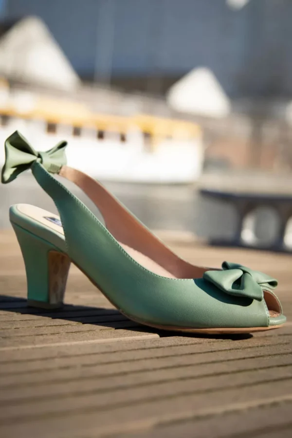 Fashion Lola Ramona u2665 Topvintage Ava Cote D'Azur Pumps In Viltspaatgroen
