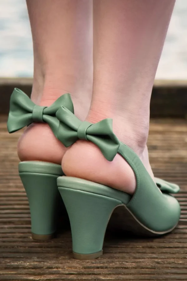Fashion Lola Ramona u2665 Topvintage Ava Cote D'Azur Pumps In Viltspaatgroen