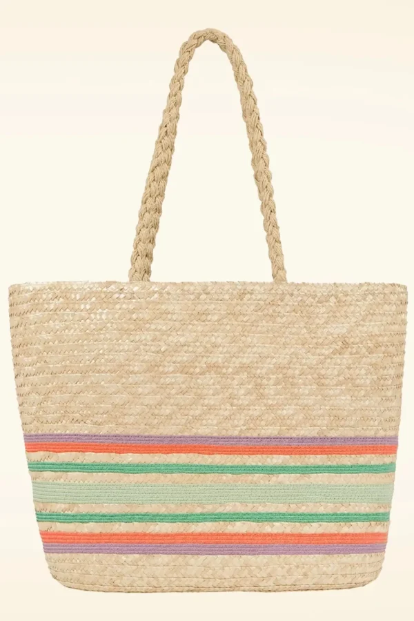 Sale King Louie Bari Strandtas Van Stro In Zand