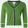 Cheap Banned Retro Beach Glasses Cardigan In Groen