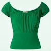 Outlet Vintage Chic for Topvintage Belinda Off-Shoulder Top In Groen