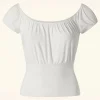 Store Vintage Chic for Topvintage Belinda Off-Shoulder Top In Wit