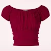 Discount Vintage Chic for Topvintage Belinda Off-Shoulder Top In Rood