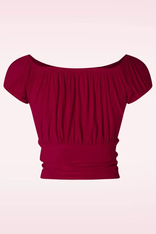 Discount Vintage Chic for Topvintage Belinda Off-Shoulder Top In Rood