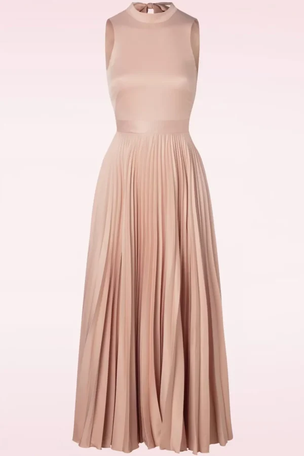 Store Closet London Bella Geplooide Maxi Jurk In Blush Pink