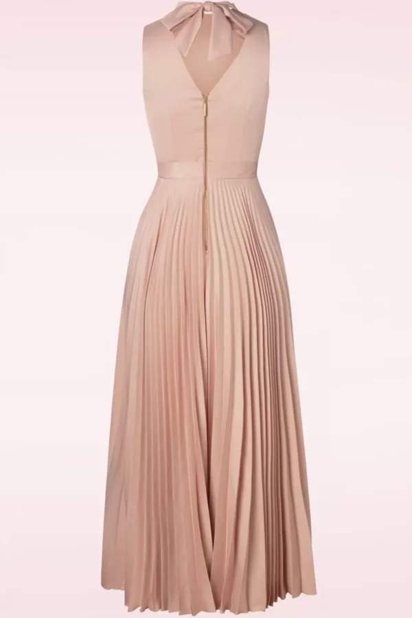 Store Closet London Bella Geplooide Maxi Jurk In Blush Pink