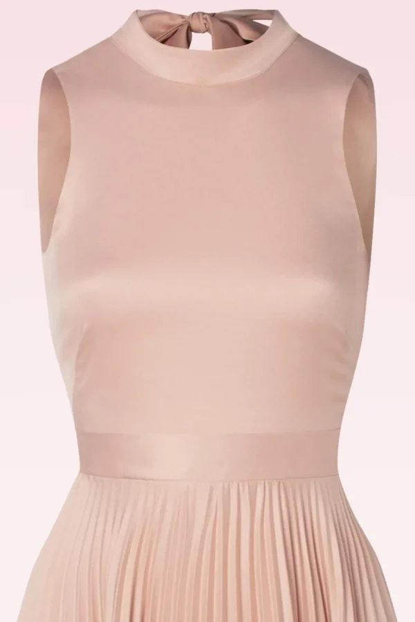 Store Closet London Bella Geplooide Maxi Jurk In Blush Pink