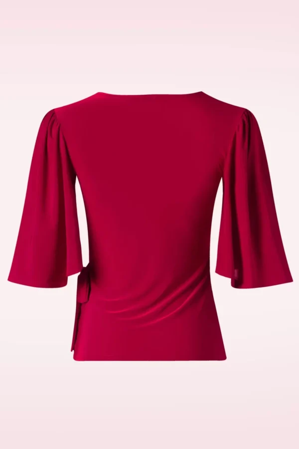 Clearance Vintage Chic for Topvintage Belle Slinky Top In Rood