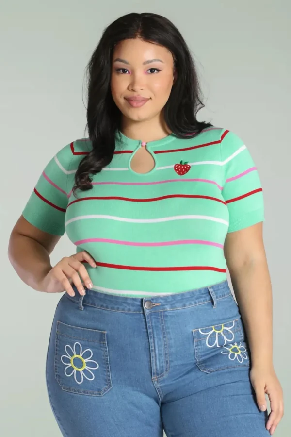 New Bunny Berry Cute Top In Mint