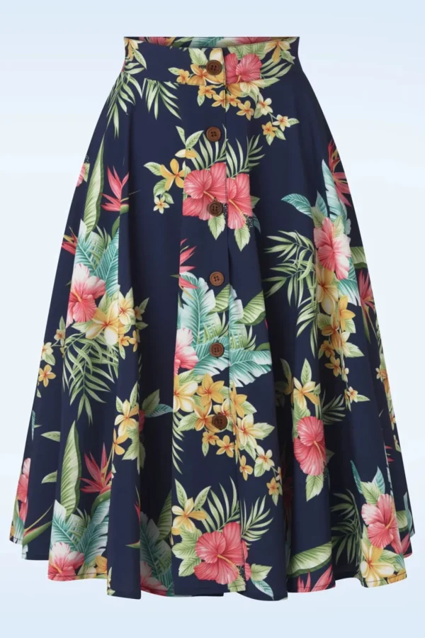 Store Rock N Romance Beverly Button Swing Rok In Honolulu Navy