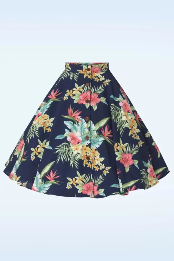 Store Rock N Romance Beverly Button Swing Rok In Honolulu Navy