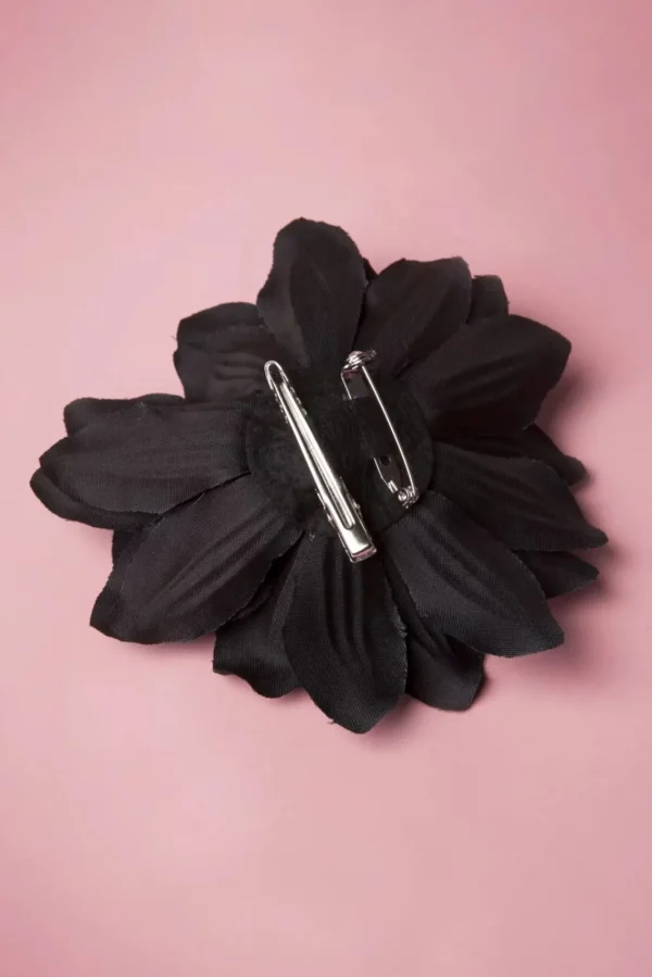 Cheap ZaZoo Bloemenhaarclip En Broche In Zwart