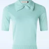 Outlet Banned Retro Bow Delight Jumper In Pastel Blauw