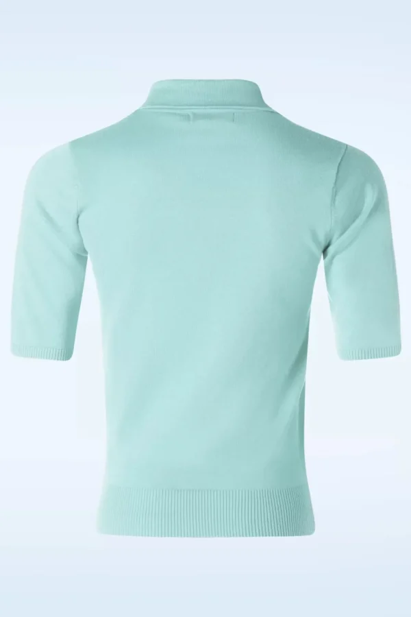 Outlet Banned Retro Bow Delight Jumper In Pastel Blauw