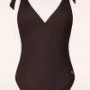 Best Sale TC Beach Bow Rib Badpak In Chocolade