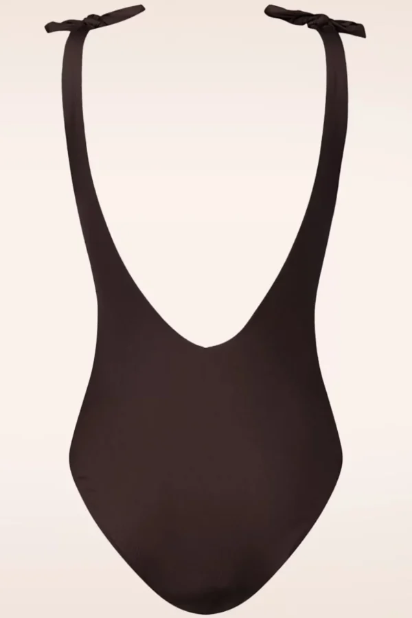 Best Sale TC Beach Bow Rib Badpak In Chocolade
