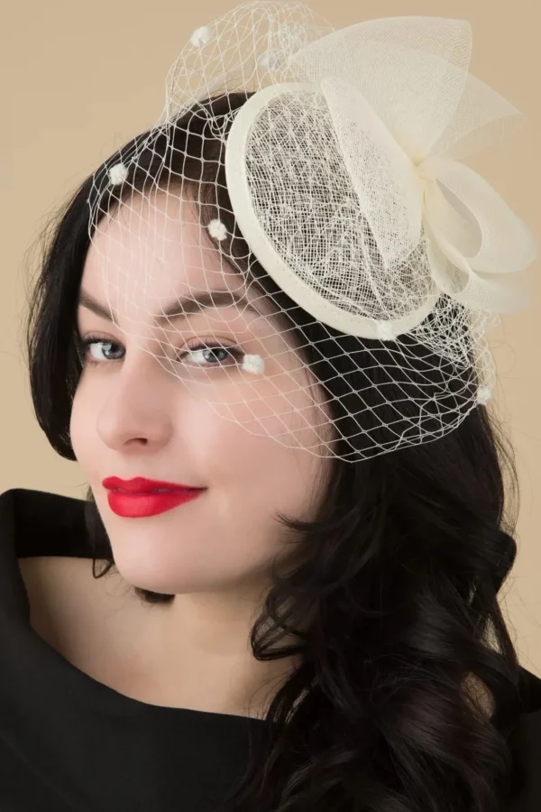 Flash Sale Banned Retro Bree Fascinator In Creme