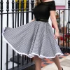 New Glamour Bunny Brigitte Gingham Swing Jurk In Zwart En Wit