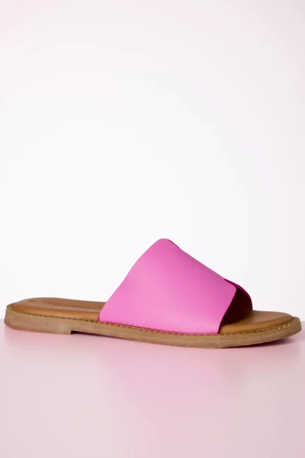 Fashion Tamaris Britt Lederen Slippers In Roze