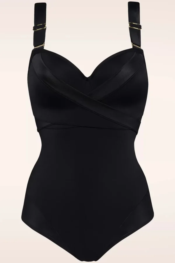 Flash Sale Marlies Dekkers Cache Coeur - Diepuitgesneden Balkonbadpak In Zwart