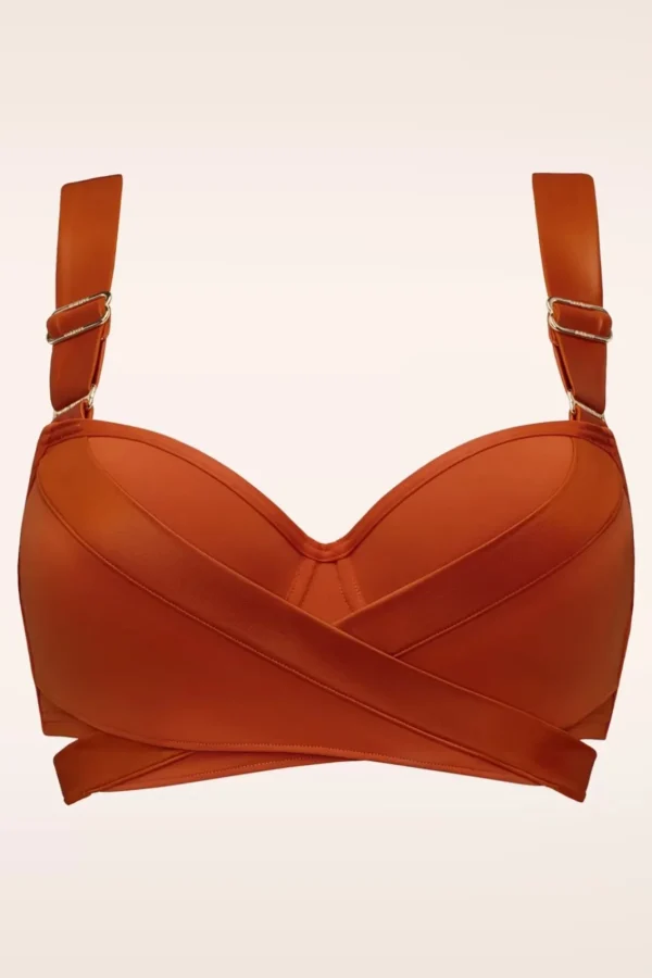 Clearance Marlies Dekkers Cache Coeur Push Up Bikini Top In Roest Oranje