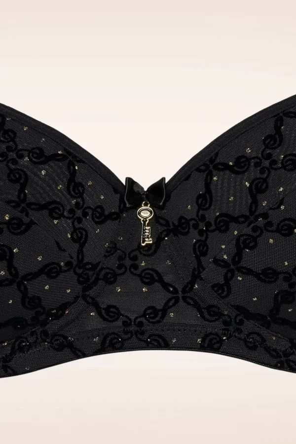 Outlet Marlies Dekkers Calliope Balconette Bh In Zwart En Goud Print