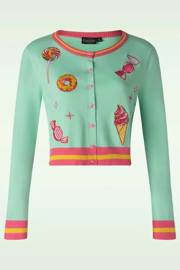Sale Vixen Candy Patch Cardigan In Mint