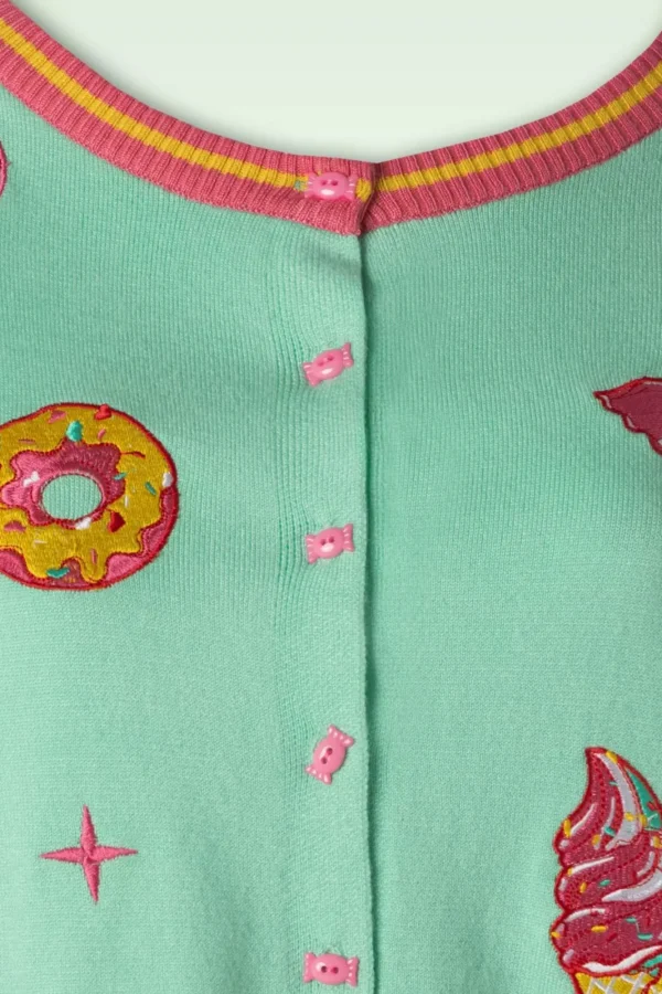 Sale Vixen Candy Patch Cardigan In Mint