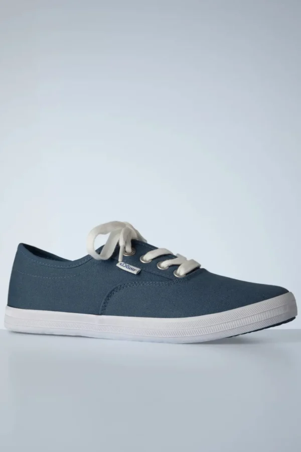 Sale s.Oliver Canvas Sneakers In Indigo Blauw