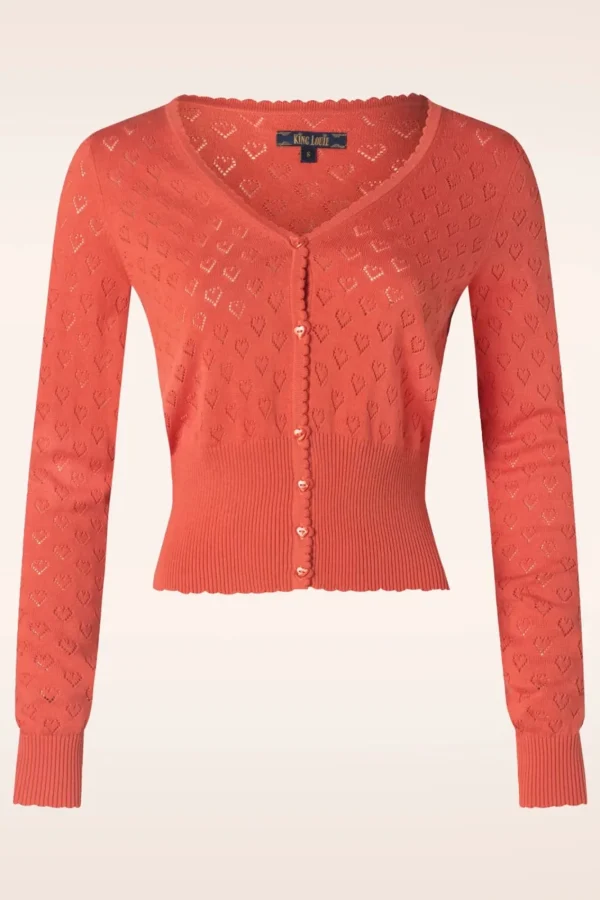 Outlet King Louie Cardi V Hart Ajour In Tweed Oranje